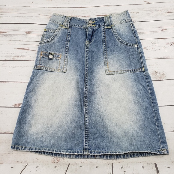 UNIONBAY Dresses & Skirts - Union Bay Denim Skirt Size 3 Womens Blue Jean